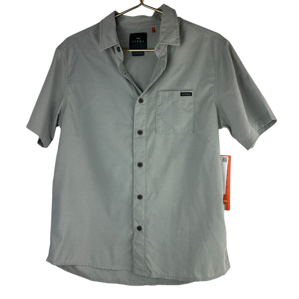NWT Sitka Mojave SS Shirt Everyday Field Gray Grid Lightweight Men's Size Medium - Picture 2 of 12